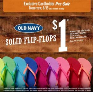 Tegenslag twee weken Articulatie Old Navy | $1.00 Flip Flop Sale Starts Tomorrow (Cardholders Only)
