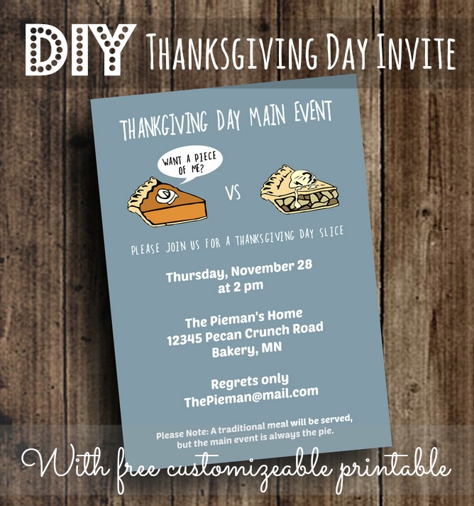 DIY Thanksgiving Day Invite from Redefined Mom.com