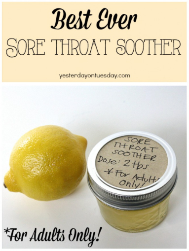homemade sore throat soother adults only