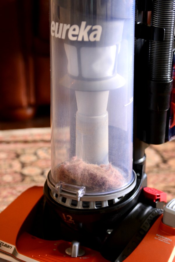 An Honest Mom's Review of the Eureka Brushroll Clean Vacuum, including pictures of how much gunk it picked up in her house. #cleaninguntangled
