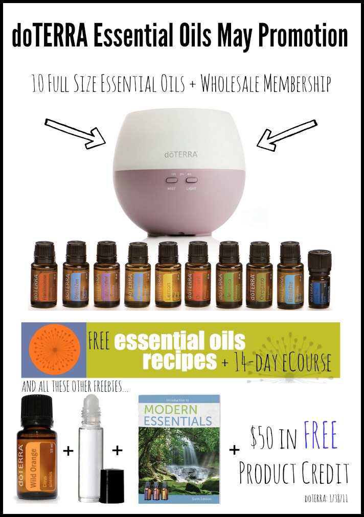 doTERRA Essential Oils May Promotion Free 50 in Oils With Any New