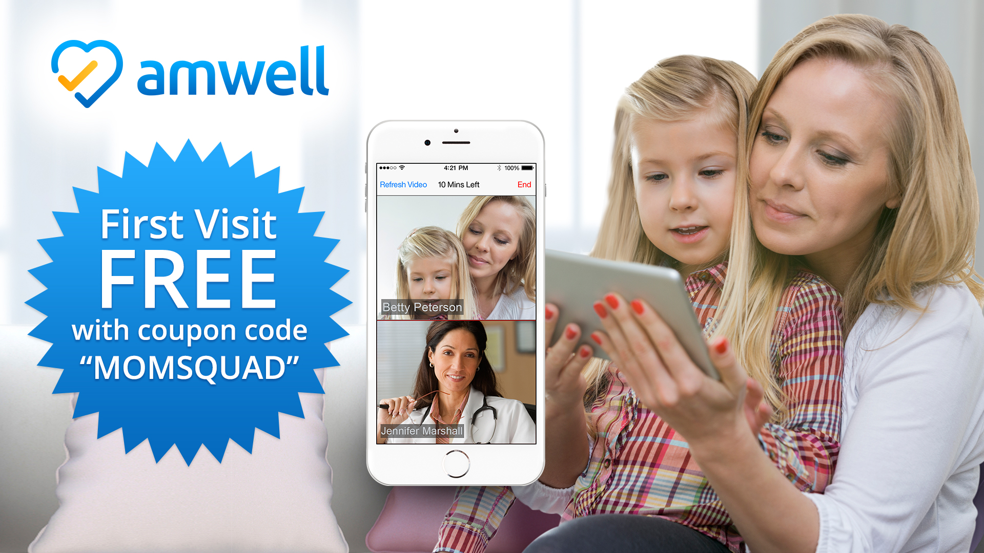 Virtual Doctors Office Sounds freaky, but it can be a lifesaver for busy moms and sick kiddos. Here is how Amwell is changing a doctors visit, plus your first visit is FREE. #MOMSLOVEAMWELL