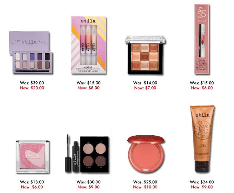 Stila Summer Clearance Overview Graphic