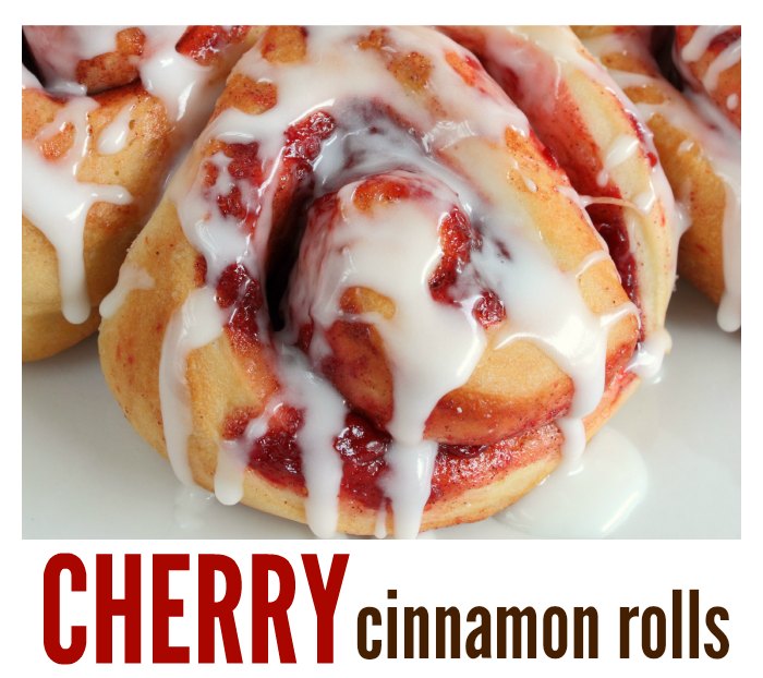 Imagine a cherry pie and cinnamon rolls got married and had a baby? It would be the deliciousness of this homemade easy cherry cinnamon rolls recipe.