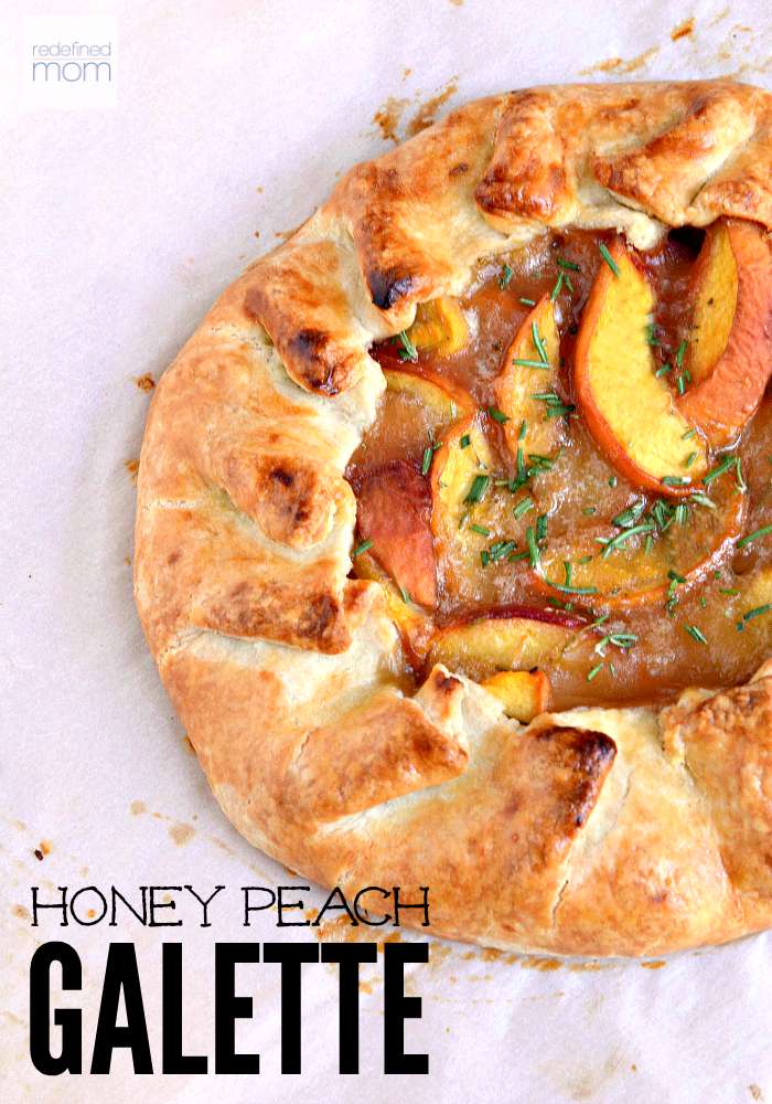 This Peach Galette recipe is the perfection of summer. Fresh, sweet peaches and flaky crust with just a hint of sweet honey. Serve with vanilla greek yogurt to make it more heavenly.