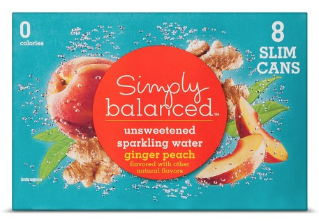 Image result for simply balanced peach sparkling water