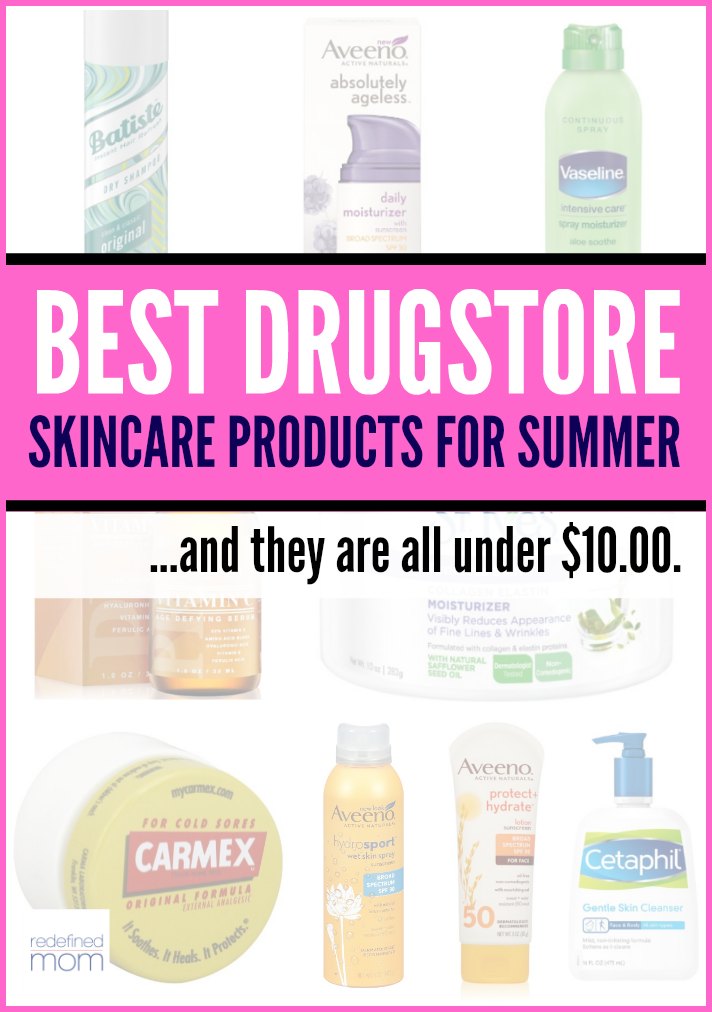 Best Drugstore Products For Summer Skincare - Summer is the hardest season on skin, protect it for less with these products that are under $10 with RAVE reviews and results. 