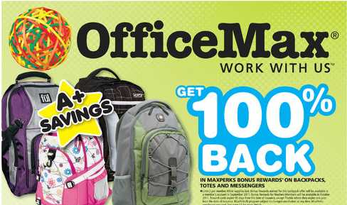 Kansas City Cheap School Supplies: Office Max Free Backpack - Starts 7/24