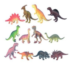 Plastic Dinosaurs 12-Pack