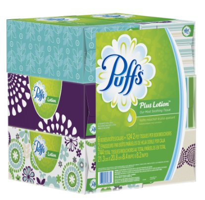 Puffs Plus With Lotion Family Size Tissues (124 Count) for $1.24 - Shipped