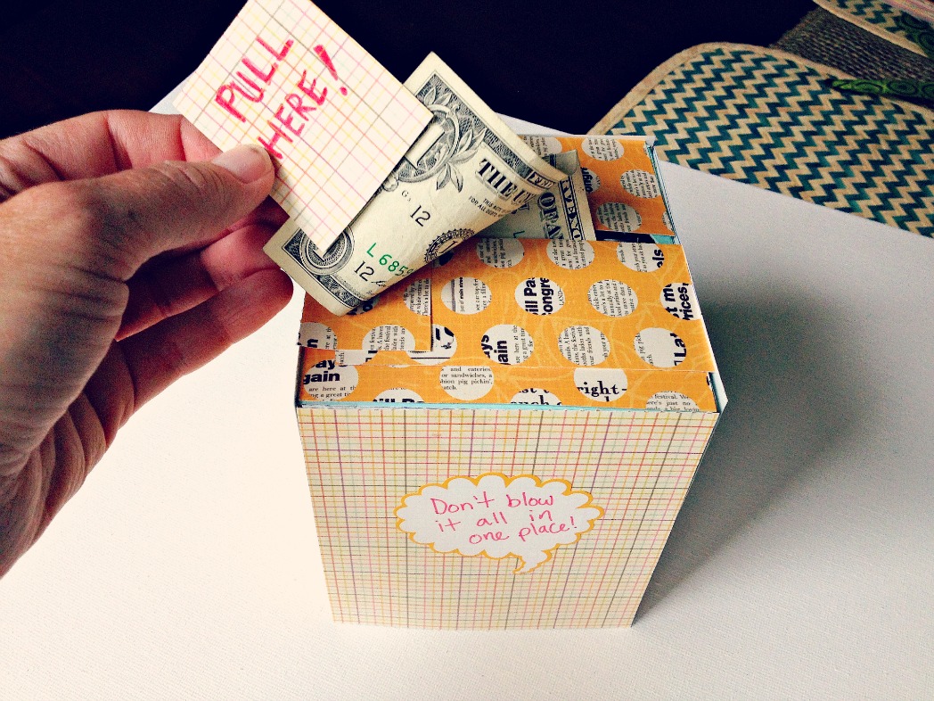 tissue box money dispenser