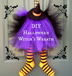 DIY Halloween Witch Wreath