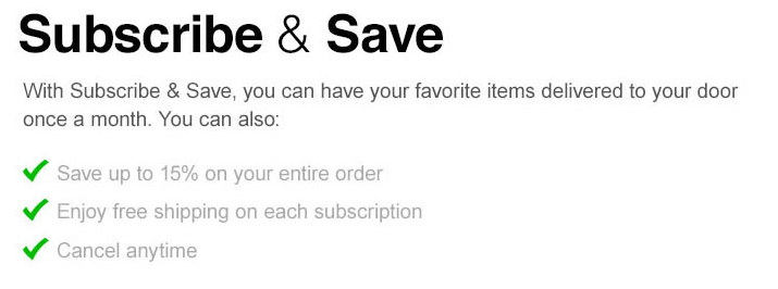Amazon Subscribe Save Changes