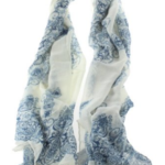 Blue & White Print Scarf for $2.59 – Shipped