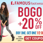 Famous Footwear Coupon | 20% Off Purchase