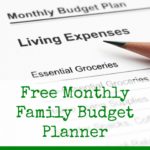 Free Family Budget Planner {Monthly}