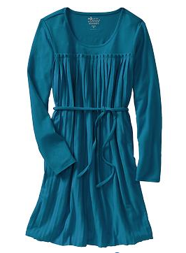 Girls Pleated Tie Dress