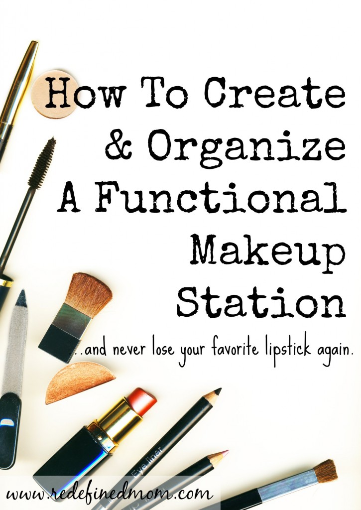 How To Create Organize Functional Portable Makeup Station | RedefineMom.com