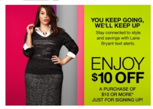 Lane Bryant Text Offer