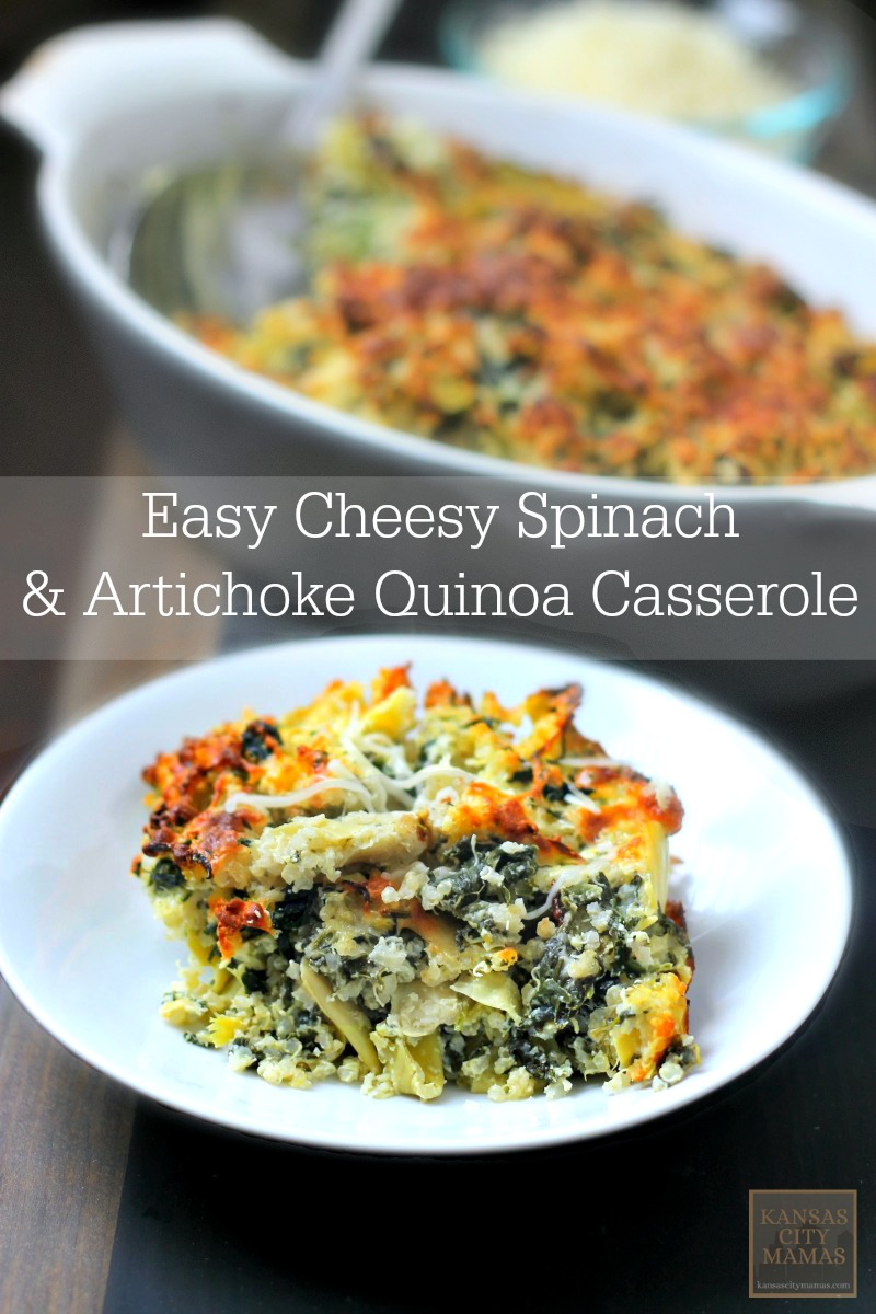 Easy Spinach Casserole With Artichokes & Quinoa