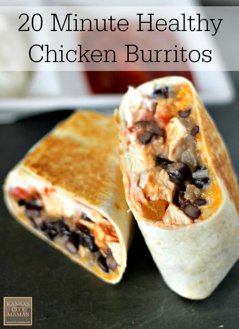 20 Minute Low Fat Healthy Chicken Burrito Recipe