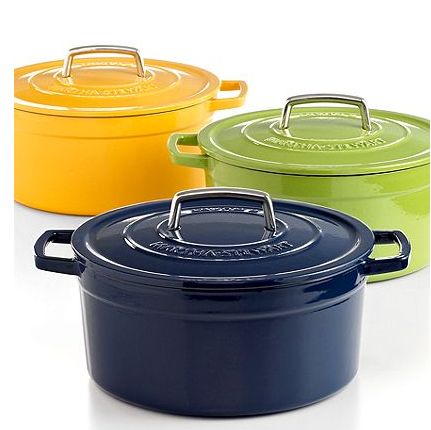 Martha Stewart Colored Enameled Cast Iron Round Casserole, 6 qt for $49.99