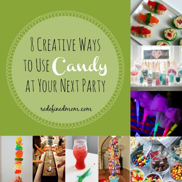 Who doesn't like candy? Here are 8 Creative Ways to Use Candy  At Your Next Party - from appetizers, decorations, tabletop and more, it's a candy delight.