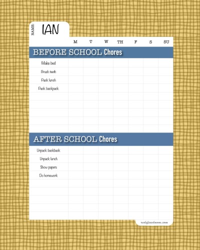 Get your child back in the swing of things and ready for a successful year with this easy DIY Dry-Erase Chore Chart that has both before and after school sections.  Includes a FREE printable.