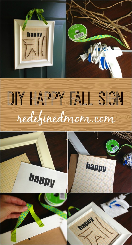 DIY Happy Fall Sign Collage