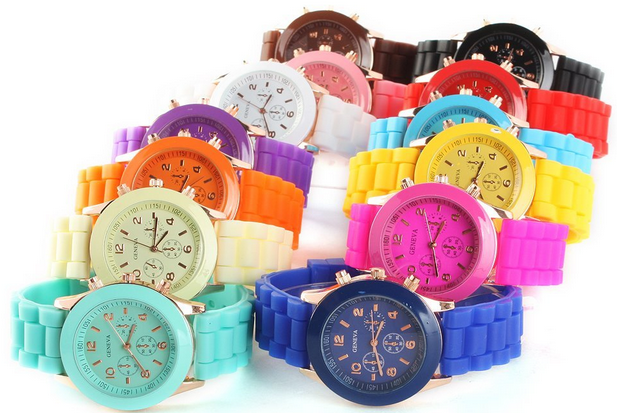 Geneva Silicone Colorful Watches