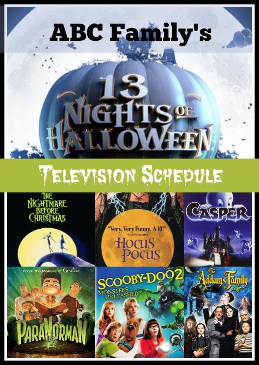 ABC Family 13 Nights Of Halloween Show Schedule