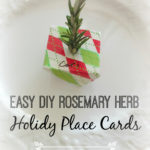 Easy DIY Holiday Dinner Place Cards Using Rosemary