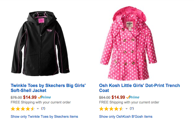 Amazon Family Coat Sale