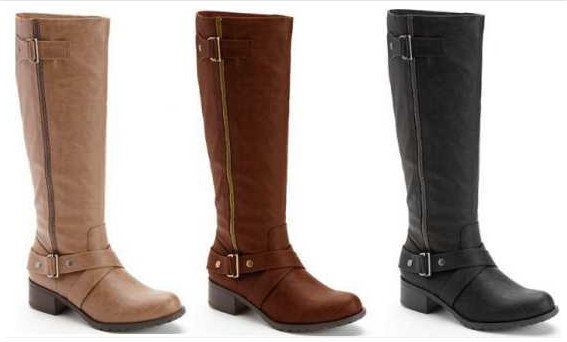 kohls womens leather boots
