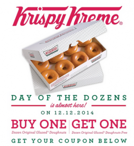 2014 Krispy Kreme Doughnut FREE Day