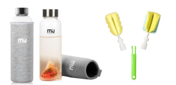 MIU Glass Water Bottle