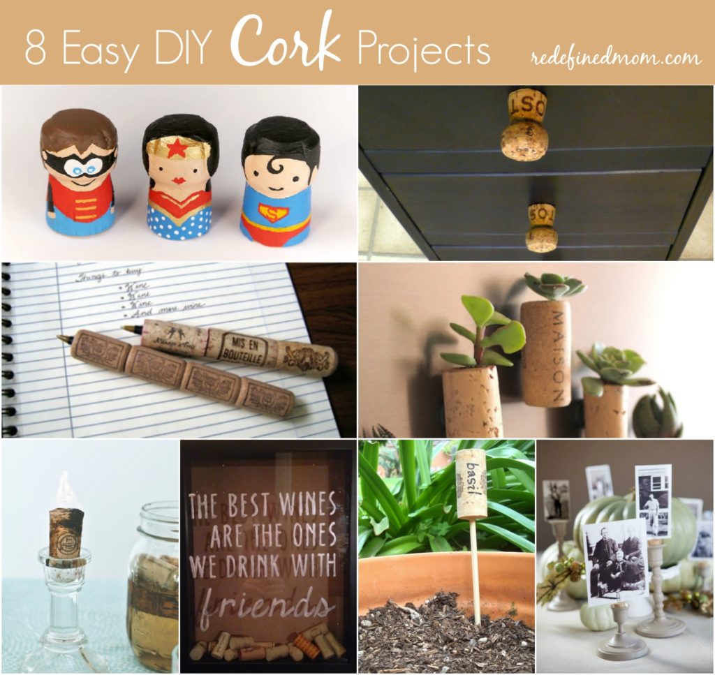 Love wine? Have a lot of corks that are sitting around from the bottles? Here are 8 Easy DIY Cork Projects...so nothing goes to waste from your wine bottle. 
