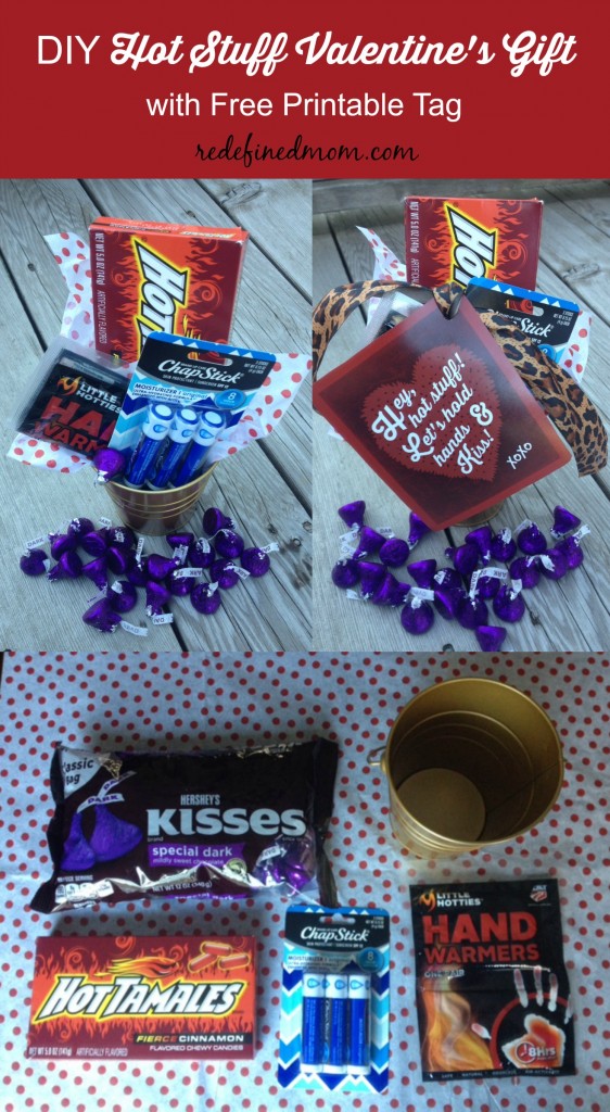 This DIY Hot Stuff Valentine’s Day Gift with Free Printable Tag is a great way to show your significant you think they are HOT STUFF all year round.  Besides who doesn't like a little kissing?