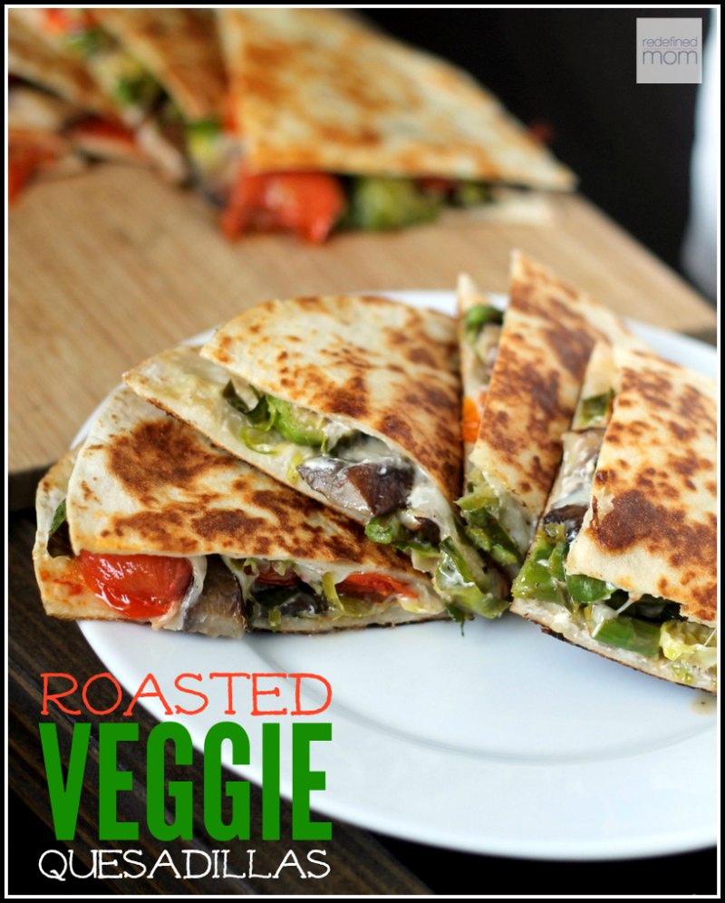 This Roasted Veggie Quesadilla Recipe is a perfect summer meal. Put it together in minutes if you prepare the veggies beforehand in the oven or grill.