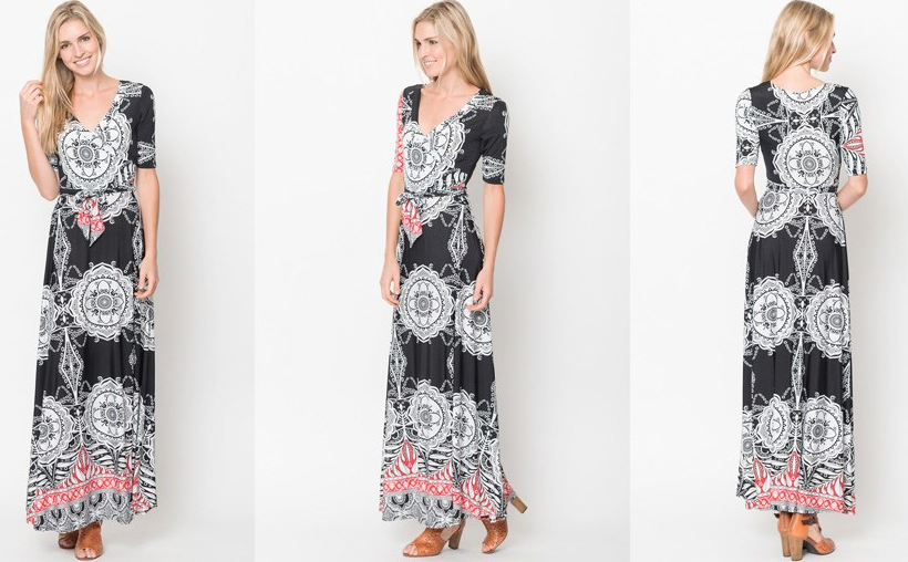 Black White Maxi Dress