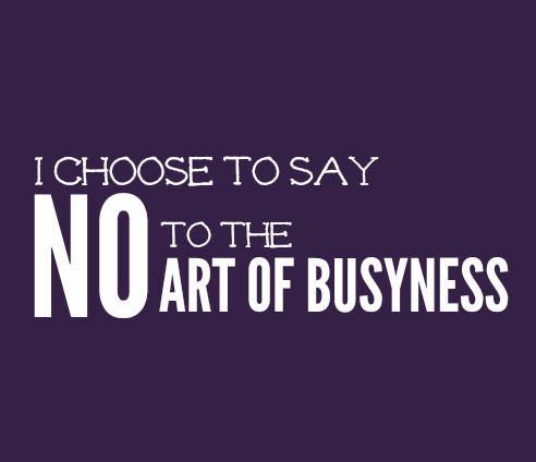So six months ago, I decided that I would be saying NO to the art of busyness.Being busy is a badge of honor, but this non-stop pace is doing damage to our lives. So six months ago, I decided to start saying NO to the art of busyness. Here is what I did over 30-days to stop stress, learn to be present, and reclaim the joy in my life. It isn't rocket science but it will change your life.