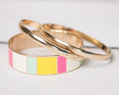 Striped Bangle Set