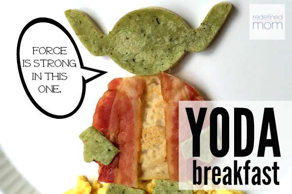 Want your young Jedi to be STRONG in the FORCE all day long? Make sure to make this Star Wars Yoda Breakfast With Pancakes, Bacon & Eggs and fight the Republic all day long.