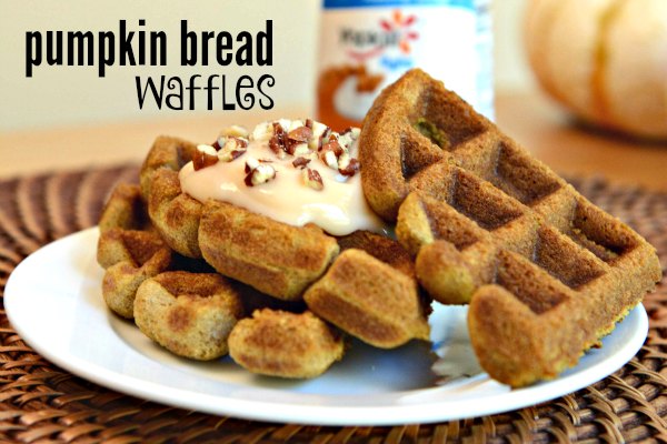 This quick and easy pumpkin bread waffle recipe is everything you love about quick breads (chewy and crunchy), but done in 5 minutes (instead of an hour). 