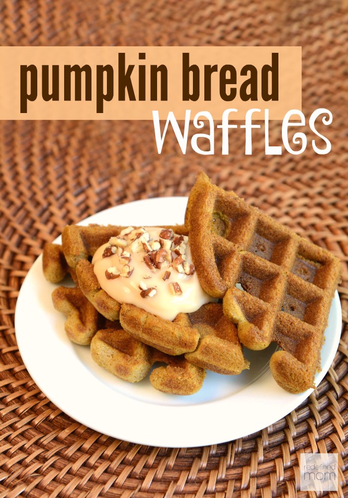 This quick and easy pumpkin bread waffle recipe is everything you love about quick breads (chewy and crunchy), but done in 5 minutes (instead of an hour). 