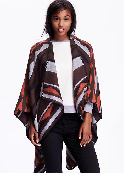 Old Navy Fall Poncho