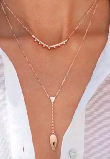 Stella Dot Rose Gold Layering Necklace