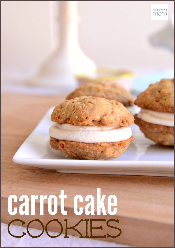 This Carrot Cake Cookie Recipe is a copycat from Walt Disney World - it's part cookie, part carrot cake, part cream cheese frosting, and part Little Debbie Oatmeal Cream Pie. And it is divine.