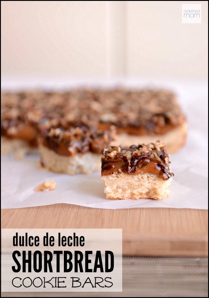This Dulce de Leche Shortbread Cookie Bar Recipe is a grown-up cookie bar. Its like the Tollhouse Cookie Bar grew up, went to college, worked in corporate America, took a trip to Italy and came back to develop a start-up. It's complex. It's rich. It's not meant for kids. It's an adult cookie bar.