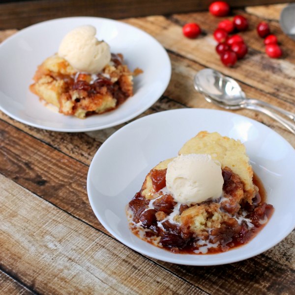 The most perfect dessert...Cobbler. This Slow Cooker Apple Berry Cobbler Recipe is perfect when oven space is at a premium or for a pot-luck. Just dump, set and forget. Plus, the recipe is easily adaptable for your favorite seasonal berries.